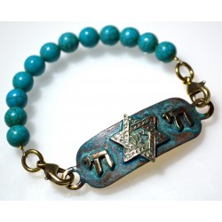 Men's Verdigris Patina Star...