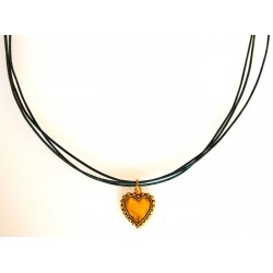 Antiqued Gold Brass Heart...