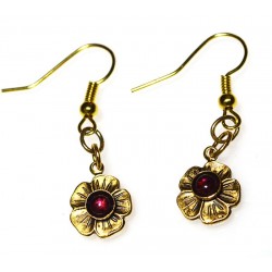 Antique Gold Brass Flower...