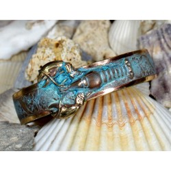 Patina Brass Lobster Cuff...