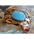 Hand forged copper and mirror brass