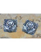mirror antique silver floral themed jewelry by Elaine Coyne