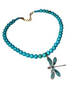 Dragonfly and Butterfly Wearable Art Necklaces by Elaine Coyne 