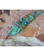 Dragonfly and Butterfly Wearable Art Pins by Elaine Coyne Galleries