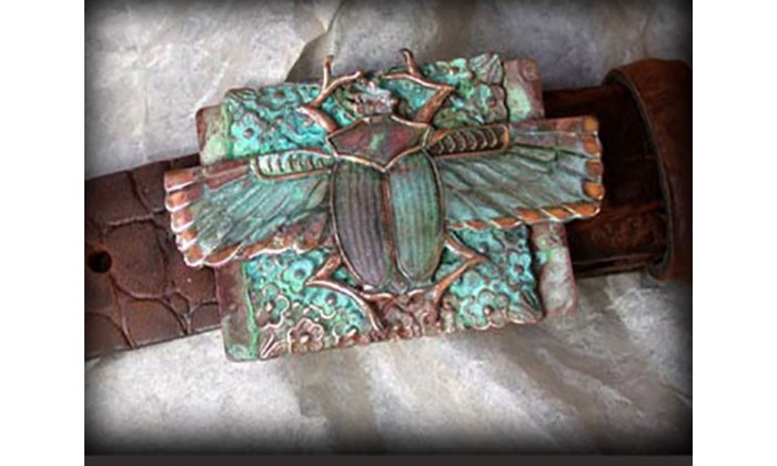 Ancient Egyptian Motif Wearable Art Belts designed by Elaine Coyne