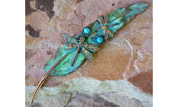 Dragonfly and Butterfly Wearable Art Pins by Elaine Coyne Galleries.  
