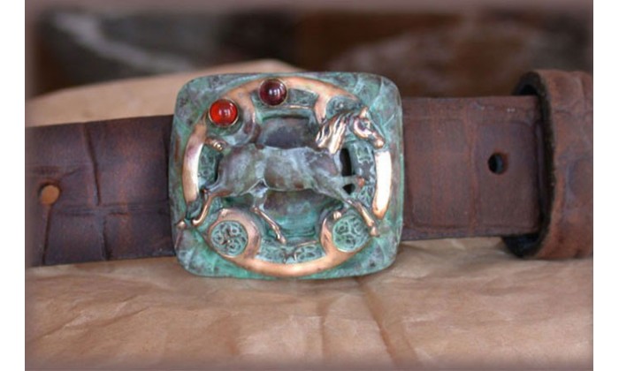 Equestrian Motif Belts by Elaine Coyne Galleries