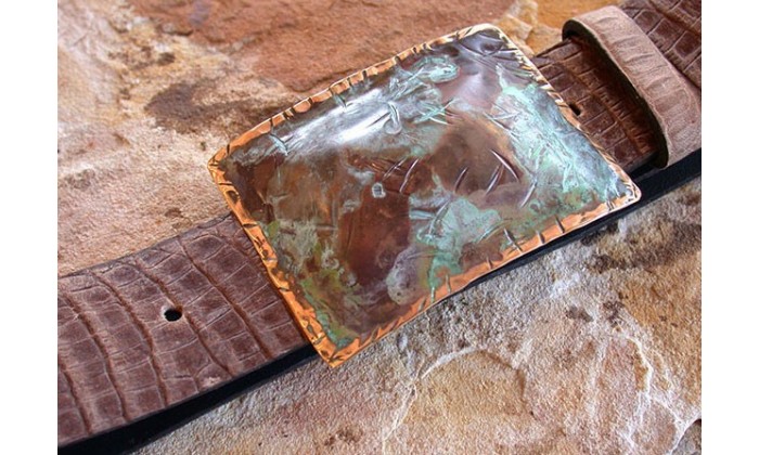 Handforged, textured Belts by Sheriden Starr