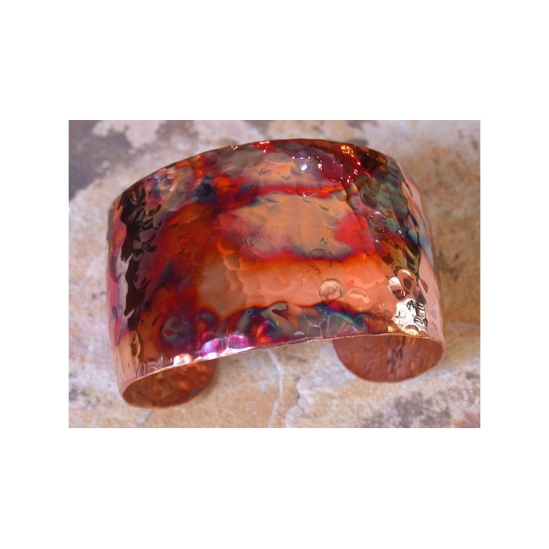 CPI 91cf Copper Iridescent Hand Hammered Tapered Cuff