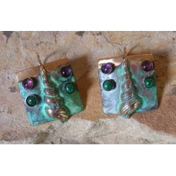 OCP668e - Amethyst & Malachite, Museum Latch