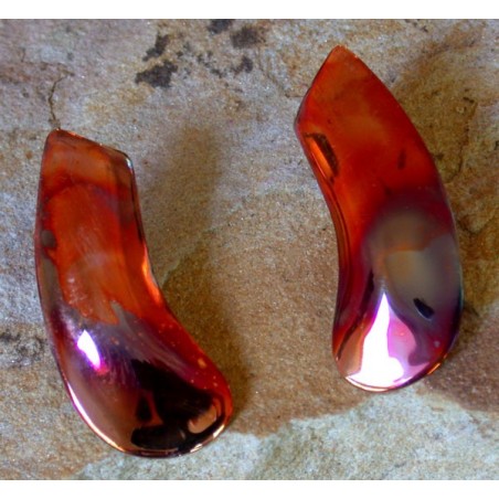 CEP 93e Iridescent Copper Essence Hand Forged Earrings
