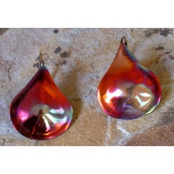 CEP 30e Iridescent Copper Essence Hand Forged Solid Copper Teardrop Earrings