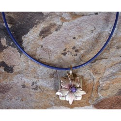NB66pd - Charoite / Lavender Rawhide