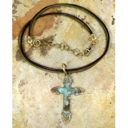 CRP565pdLE - Brown / Olive Rawhide with Clasp