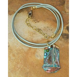 OCP4940pd - with Clasp: Lt Amazonite - Jade / Lt Green - Sage Rawhide