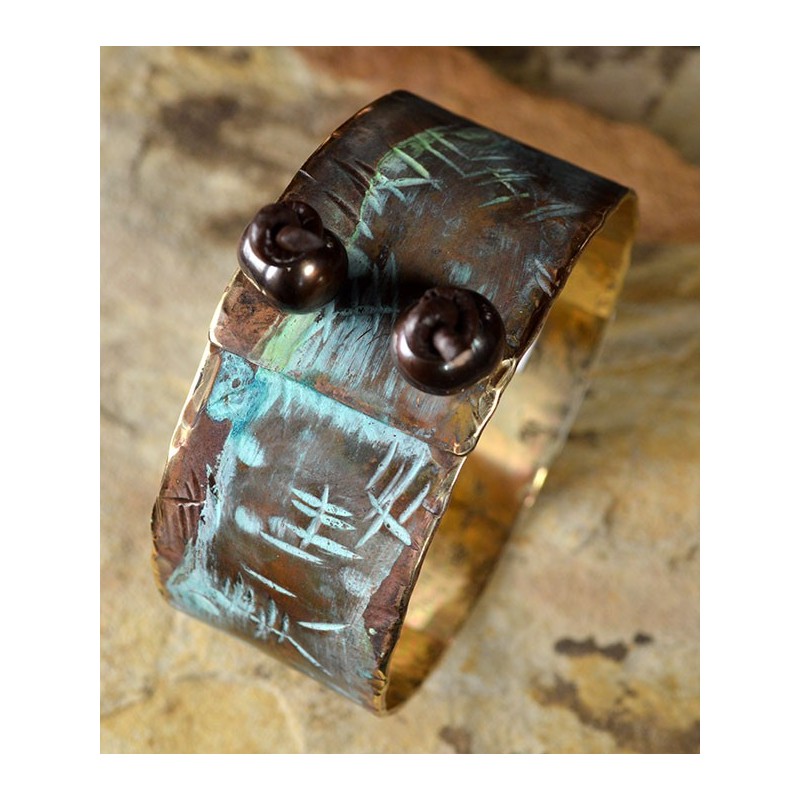 TTP7bg- Bronze Pearls / Brown Rawhide TTP7bg- Bronze Pearls / Brown Rawhide