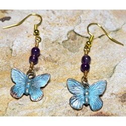 BUP129eAM Butterfly Earrings